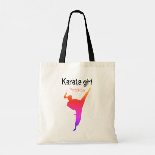 Martial Arts Karate Girl Silhouette Cute Modern Tote Bag