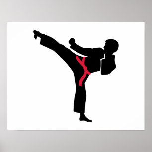 Martial arts Karate kick Poster