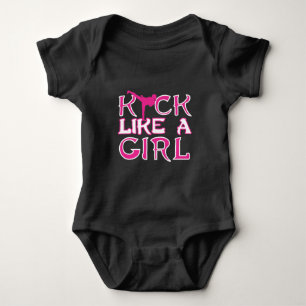 Martial Arts Karate Kickboxing Girl Fighter Baby Bodysuit