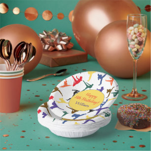 Martial Arts Karate Kids Party Happy 8th Birthday Paper Plate