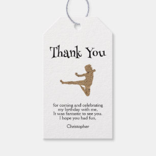 Martial Arts Karate Party Kids Birthday Thank You Gift Tags