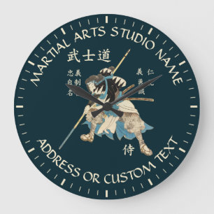 Martial Arts Karate Taekwondo Jiu-jitsu Studio Large Clock