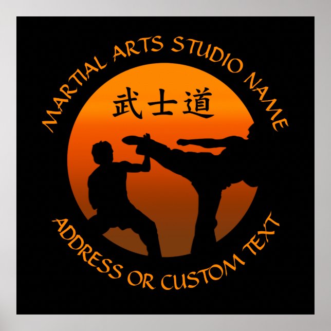 Martial Arts Karate Taekwondo Kung Fu Studio Owner Poster (Front)