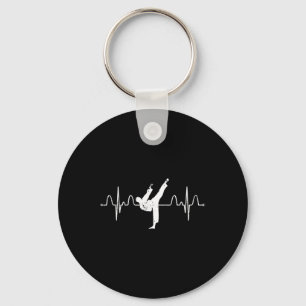 Martial Arts Karateist Heartbeat Comt Sport Athlet Key Ring
