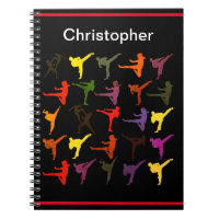 Martial Arts Kick Karate Kids Black Simple Modern