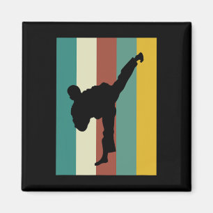 Martial Arts Kickboxing Karate Taekwondo Retro Des Magnet