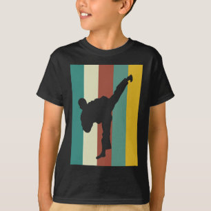 Martial Arts Kickboxing Karate Taekwondo Retro Des T-Shirt