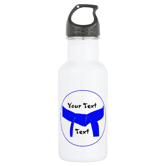 Martial Arts Light Blue Belt 532 Ml Water Bottle (Front)