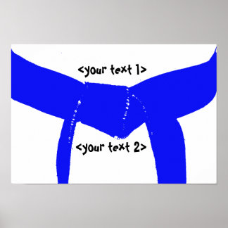 Martial Arts Light Blue Belt Poster