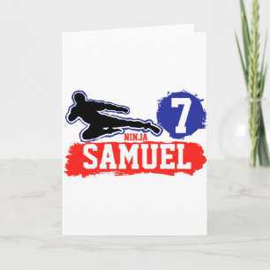 Martial Arts Ninja Warrior Theme Birthday Boy T Sh Card