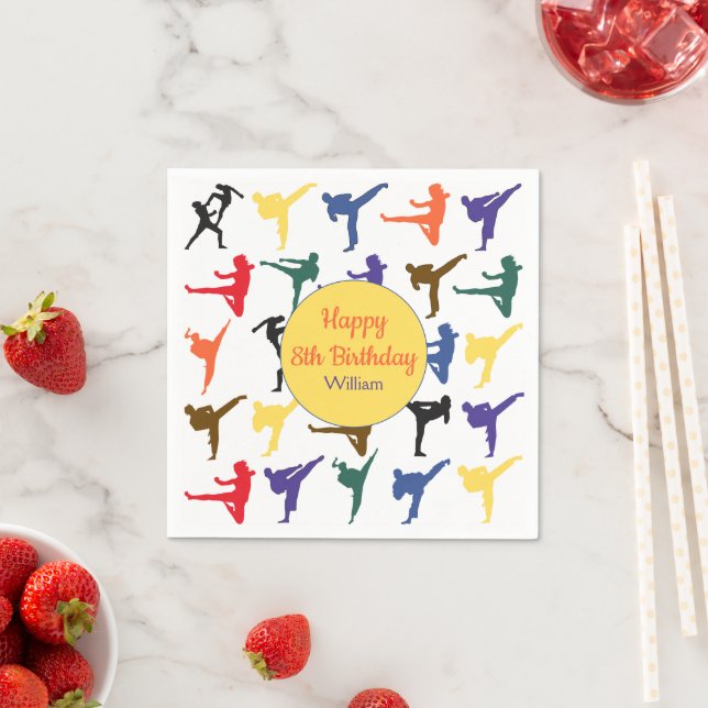 Martial Arts of Japan Karate Party Happy Birthday Napkin (Insitu)