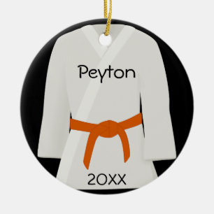 Martial Arts Orange Belt Ornament