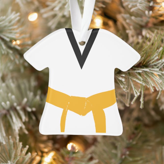 Martial Arts Orange Belt Uniform Ornament (Tree)