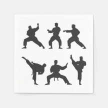 Martial Arts Paper Napkins, Karate Taekwondo Party