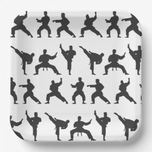 Martial Arts Paper Plates, Karate Taekwondo Party  Plate