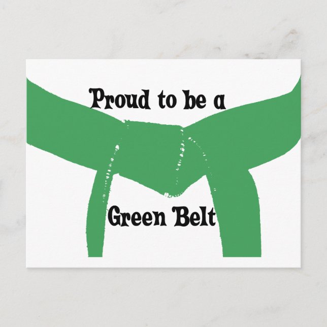 Martial Arts Proud to be a Green Belt Postcard (Front)