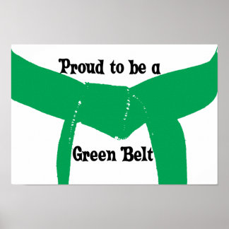 Martial Arts Proud to be a Green Belt Poster