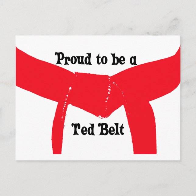 Martial Arts Proud to be a Red Belt Postcard (Front)