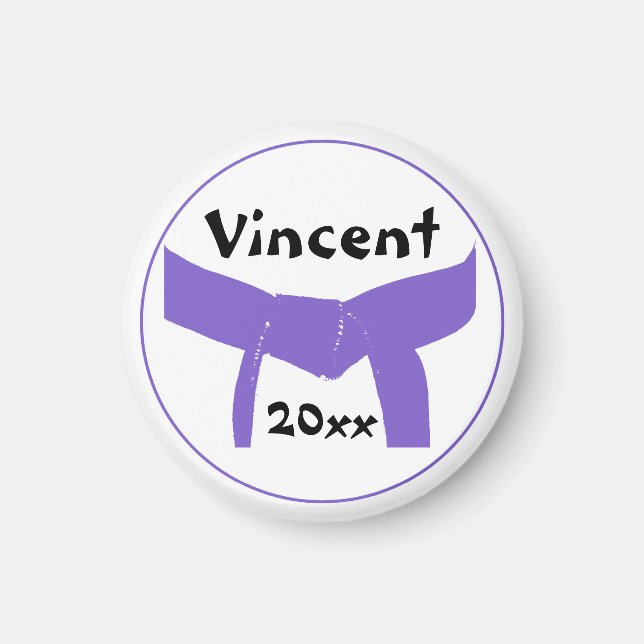 Martial Arts Purple Belt Magnet (Front)