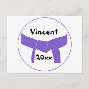 Martial Arts Purple Belt Postcard