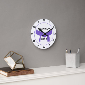 Martial Arts Purple Belt Round Clock