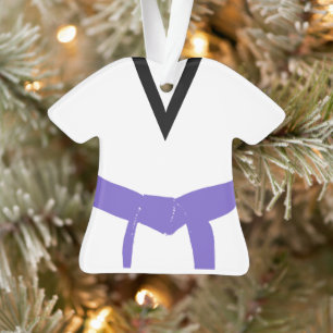 Martial Arts Purple Belt Uniform Ornament
