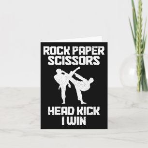 Martial Arts Rock Paper Scissors Taekwondo Karate  Card