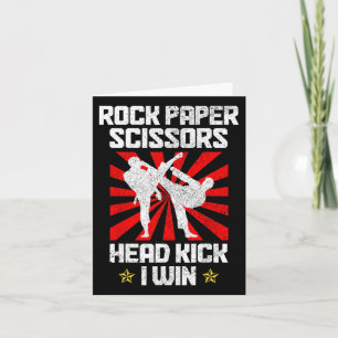 Martial Arts Rock Paper Scissors Taekwondo Karate  Card