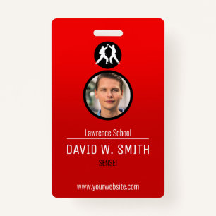 Martial Arts School Academy Institute ID Badge