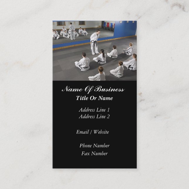 Martial Arts School Business Card (Front)