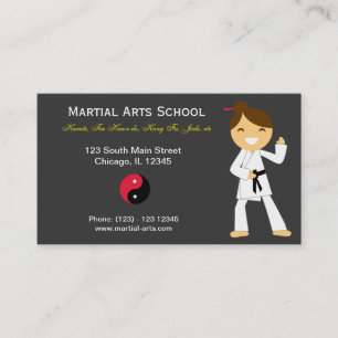 Martial Arts School Business Card