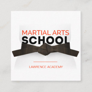 Martial Arts School / Karate dojo Square Business Card
