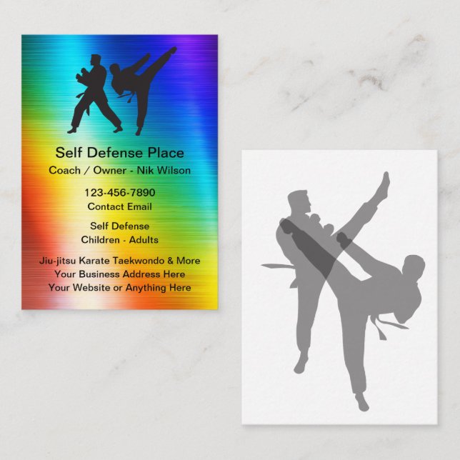 Martial Arts Self Defence Business Card (Front/Back)