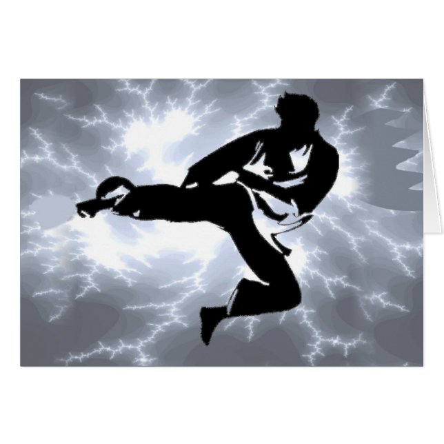 Martial Arts Silver Lightning man (Front Horizontal)