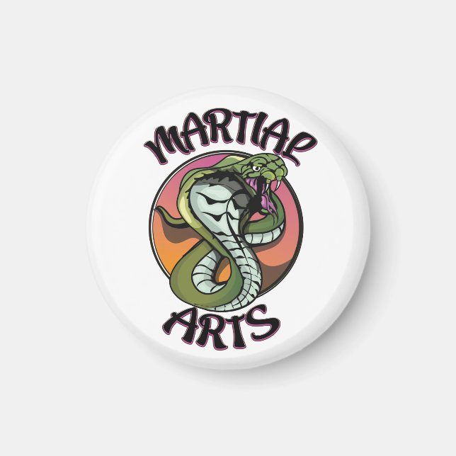Martial Arts Snake Magnet (Front)