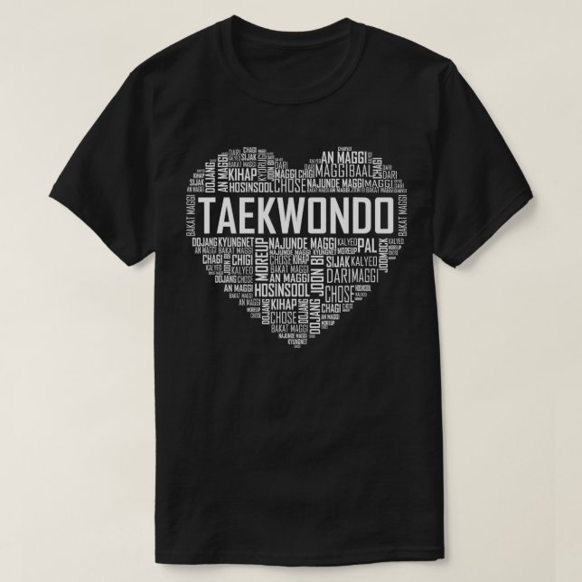 Martial Arts Taekwondo Heart Lover Gift  T-Shirt (Design Front)