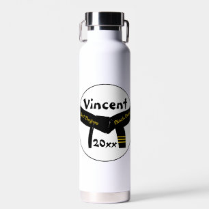 Martial Arts Third Degree Black Belt Water Bottle