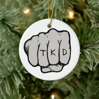 Martial Arts TKD Fist Ceramic Tree Decoration