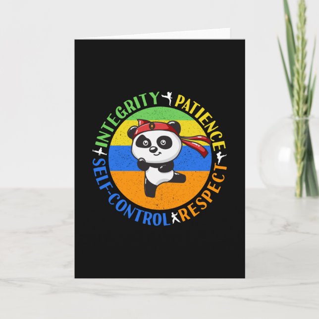 Martial Arts Values - Boys Karate Mindset Card (Front)