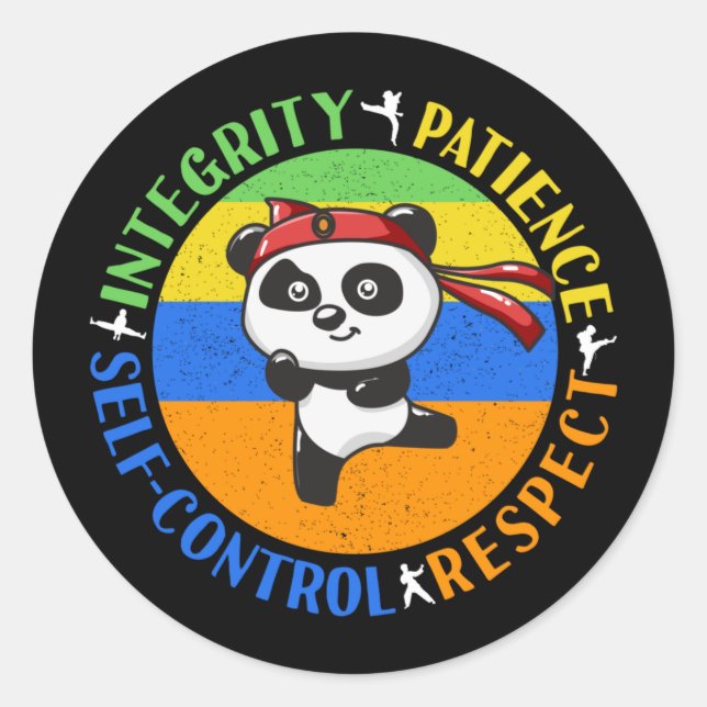 Martial Arts Values - Boys Karate Mindset Classic Round Sticker (Front)