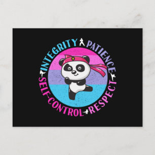 Martial Arts Values - Girly Karate Mindset Postcard