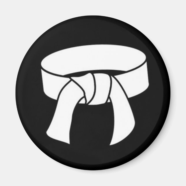Martial Arts White Belt Magnet (Front)