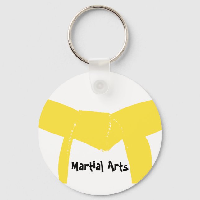 Martial Arts Yellow Belt Key Ring (Front)