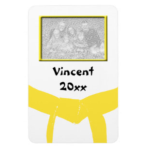 Martial Arts Yellow Belt Photo Magnet