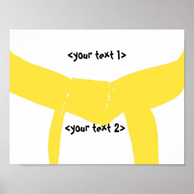 Martial Arts Yellow Belt Poster (Front)