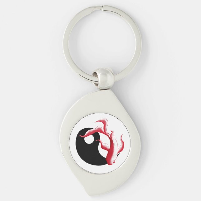  Martial Flow Abstract YinYang Martial Art Sticker Key Ring (Front)