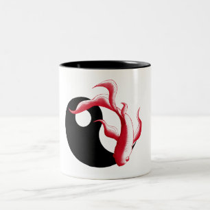 Martial Flow Abstract YinYang Martial Art Sticker Two-Tone Coffee Mug