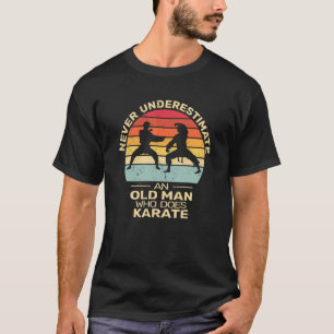 martial Old man Karate fighter and karate retro fo T-Shirt