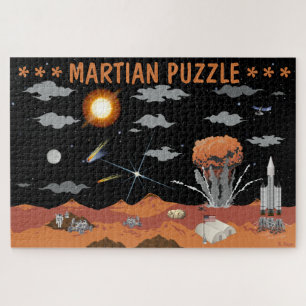 Martian Art Sci Fi Mars Story Jigsaw Puzzle