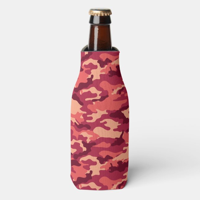 MARTIAN DESERT CAMO / CAMOUFLAGE DAZZLE PATTERN BOTTLE COOLER (Bottle Front)